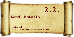 Kandl Katalin névjegykártya